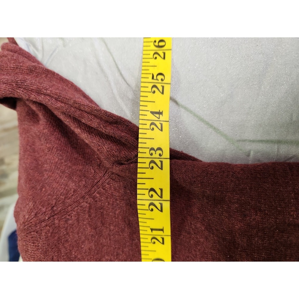 Eddie Bauer Mens V- Neck Burgundy Cotton Merino Sweater size Tall Large EUC - Picture 4 of 8